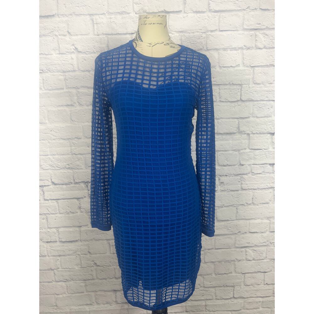 K. Jordan Blue Fitted Cocktail Dress - Size Small - Picture 1 of 11